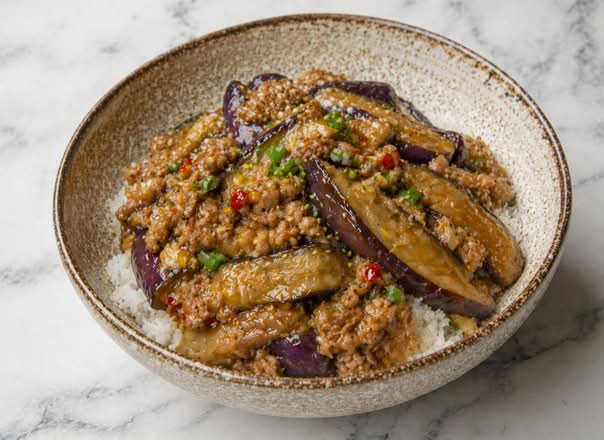Eggplant w/Minced Pork Rice / 肉沫茄子饭